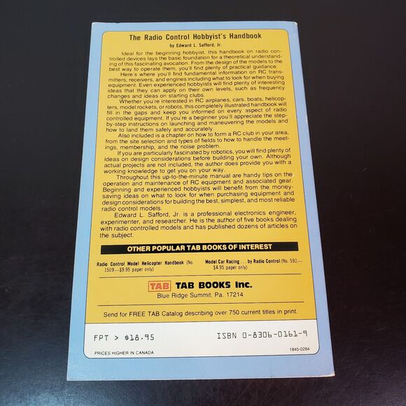 Vintage The Radio Control Hobbyist Handbook By Edward L Safford Jr Paperback - Picture 2 of 9